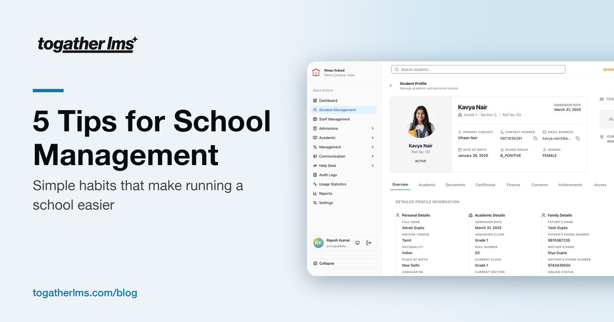 School management tips
