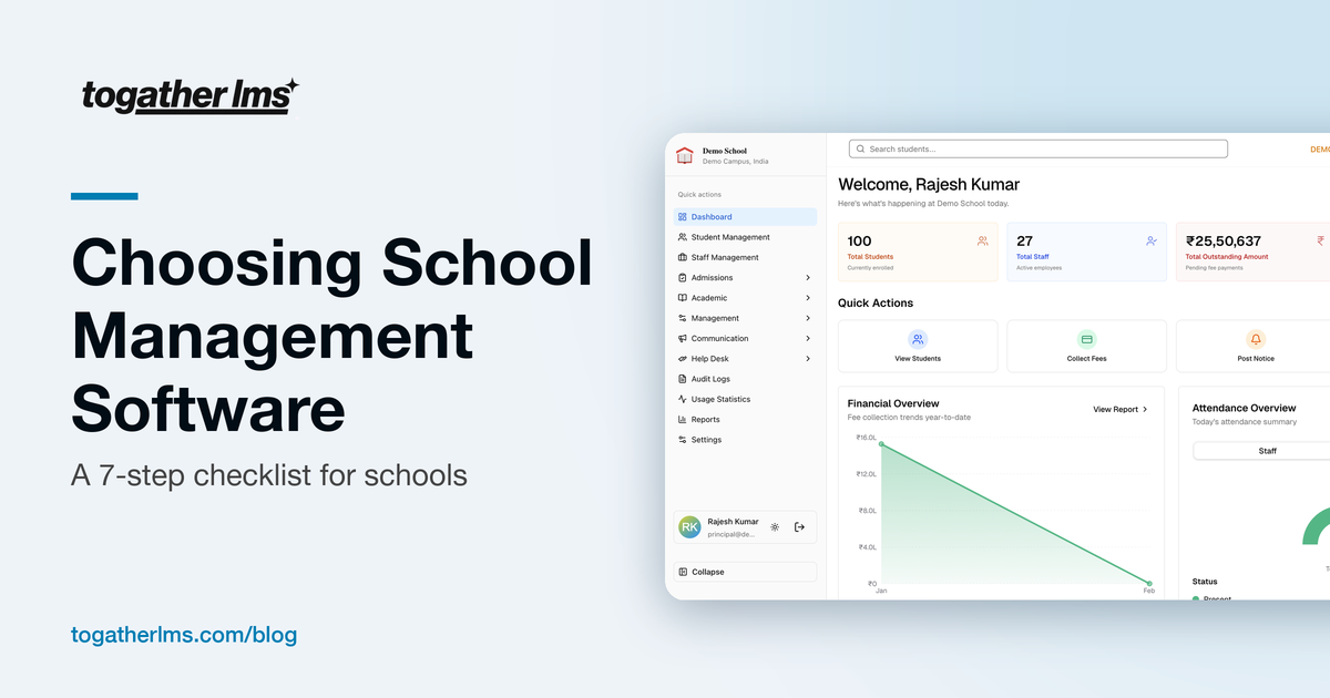 Checklist for choosing school management software