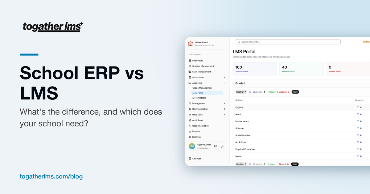 School ERP vs LMS comparison